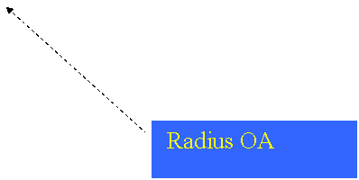 Line Callout 2 (No Border):  Radius OA